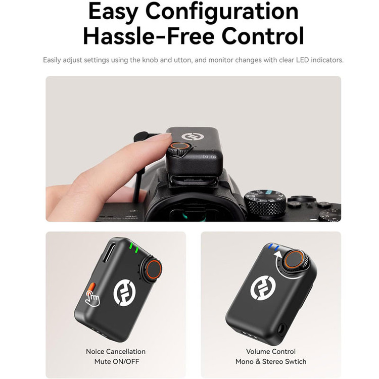 میکروفن بی سیم هالی لند مدل Lark M2S Ultimate Combo با درگاه اتصال USB-C و Lightning و TRS