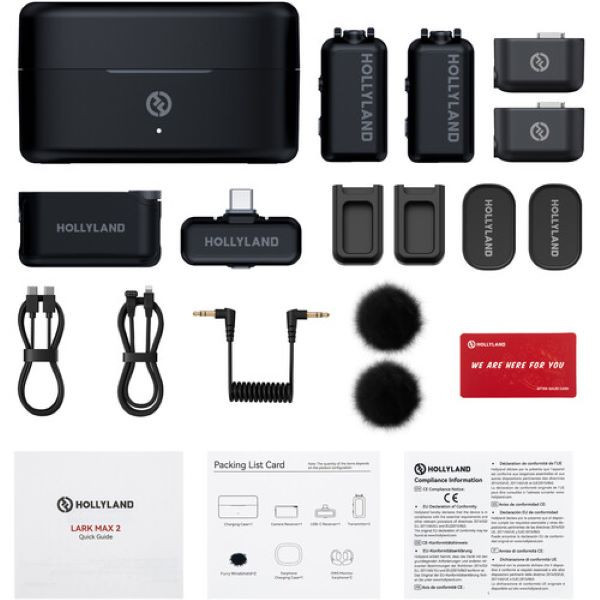 میکروفن یقه ای هالی لند مدل LARK MAX 2 COMBO با درگاه اتصال USB-C